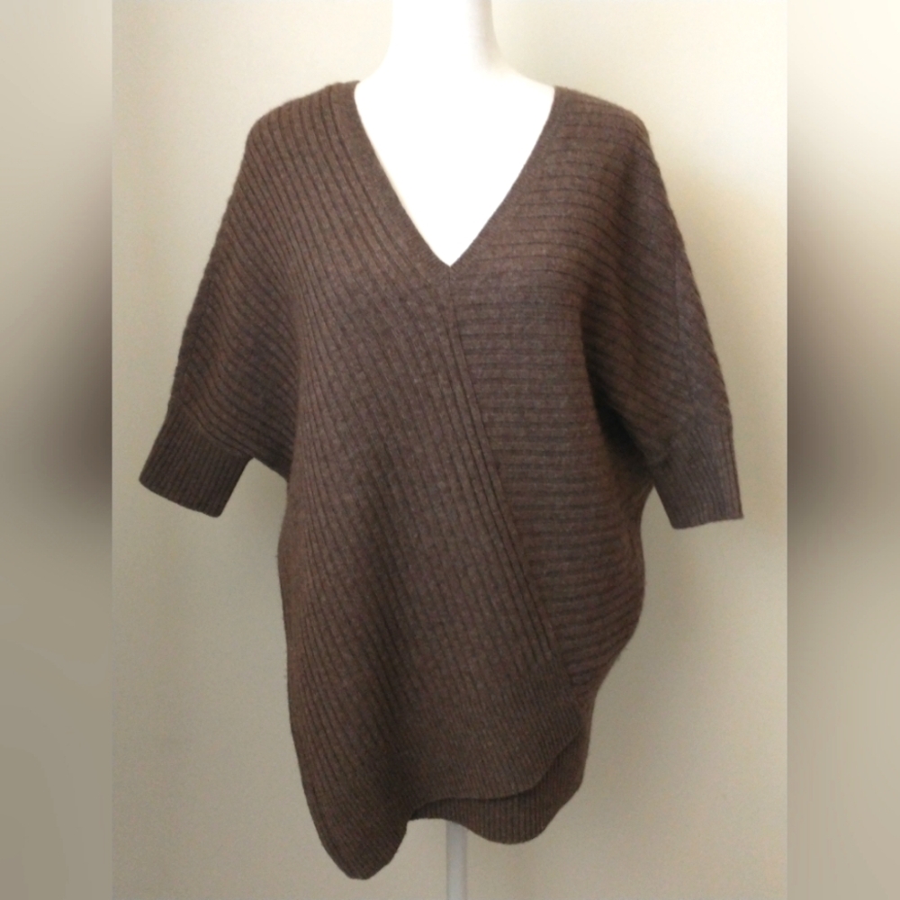 Vince ribbed wool cashmere dolman sleeve sweater XS